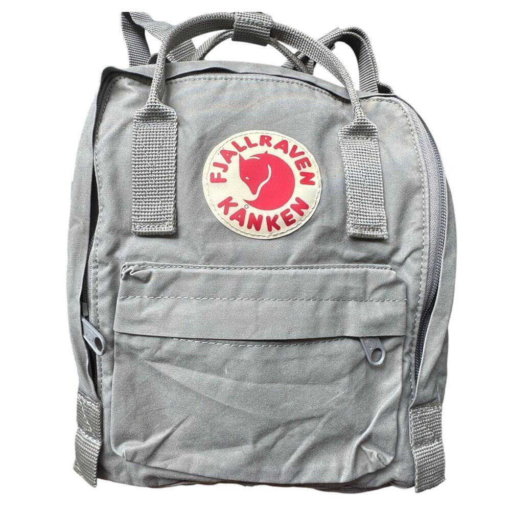 Fjallraven Kanken Mini Backpack Bag Water Resistant In Fog Gray - Picture 5 of 12